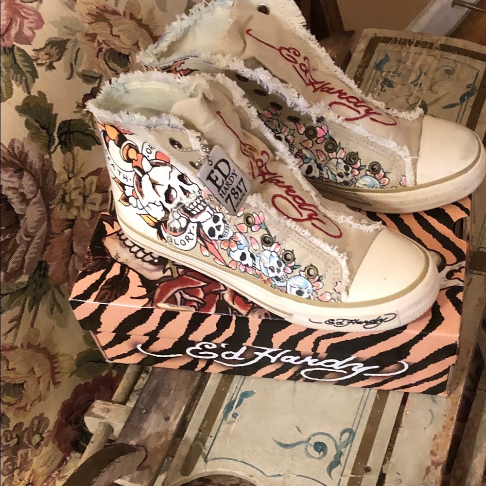 Original Ed Hardy sneakers, new with box, classic